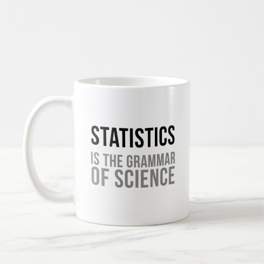 Statistik ist die Grammatik der Wissenschaft Kaffeetasse (Links)