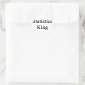Statistik King Runder Aufkleber (Tasche)