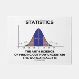 Statistik-Kunst-Wissenschaft, die unsichere Welt Fußmatte