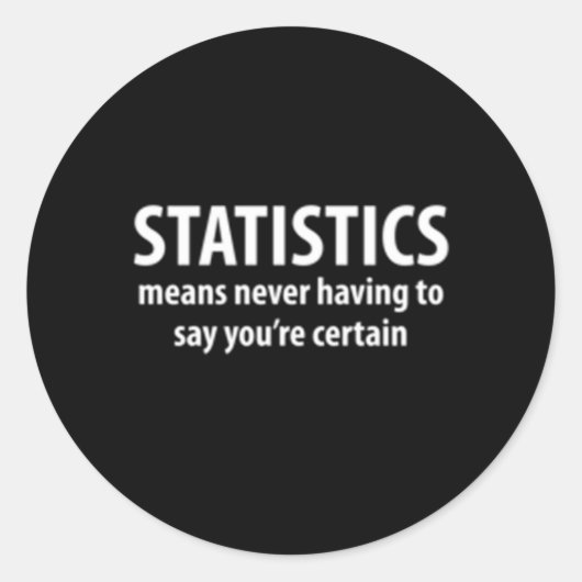 Statistik Math Science Geek Runder Aufkleber (Vorderseite)