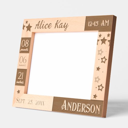 Statistik-Star und Skript Geätzte Rahmen (Links)