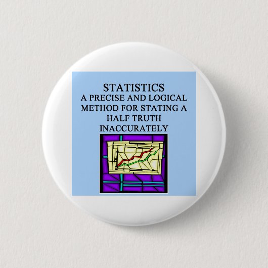 STATISTIK-Statistiker-Spaß Button (Vorderseite)