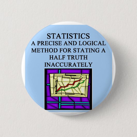 STATISTIK-Statistiker-Spaß Button (Vorderseite)