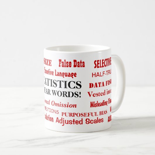 Statistik Swear Words Funny Statistician Geschenk Kaffeetasse (VorderseiteRechts)