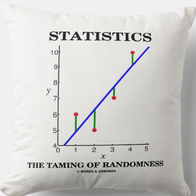 Statistik über die Zähmung des Spaßes zufälliger S Kissen (Stats throw pillow for anyone who knows that statistics is the taming of randomness)