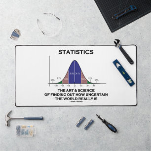 Statistik über Kunst und Wissenschaft der Unsicher Schreibtischunterlage
