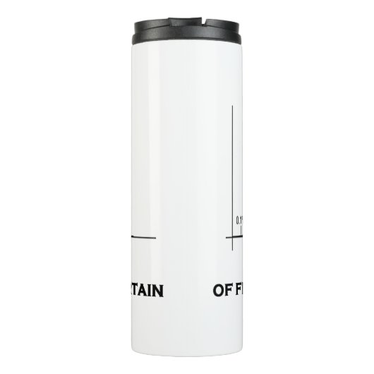 Statistik über Kunst und Wissenschaft der Unsicher Thermosbecher (Rückseite)