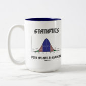Statistiken eine Kunst u. eine Wissenschaft Zweifarbige Tasse (Links)