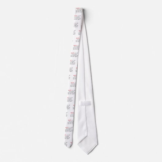 Statistiken gebildet krawatte (Rückseite)