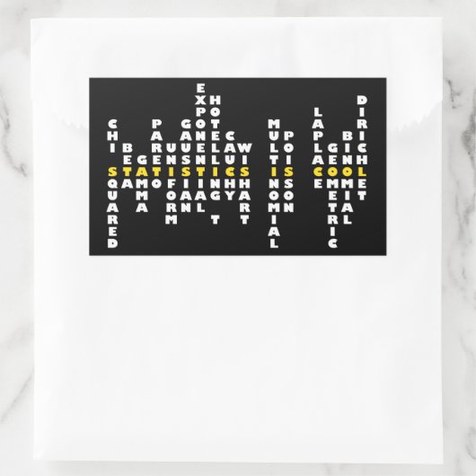 Statistiken sind Cool Rechteckiger Aufkleber (Tasche)