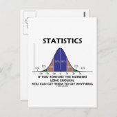 Statistiken, wenn Sie die Zahlen lange genug verfo Postkarte (Vorne/Hinten)