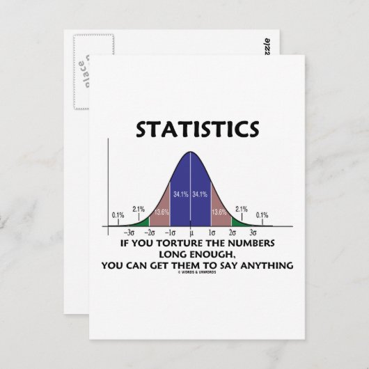 Statistiken, wenn Sie die Zahlen lange genug verfo Postkarte (Vorne/Hinten)