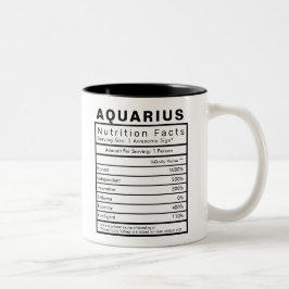 Statistiken zu Aquarius Star Sign Nutrition Zweifarbige Tasse