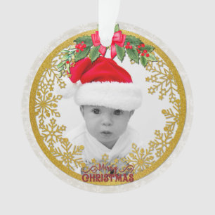 Statistiken zur Geburt eines neuen Babys Weihnacht Ornament