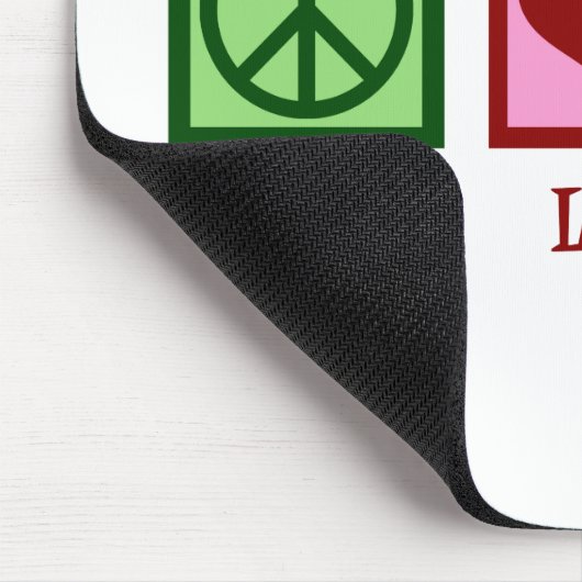 Statistiken zur Liebe des Friedens Mousepad (Ecke)