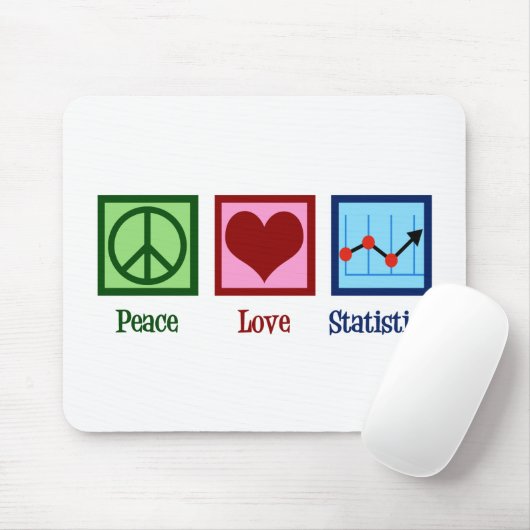 Statistiken zur Liebe des Friedens Mousepad (Mit Mouse)
