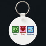 Statistiken zur Liebe des Friedens Schlüsselanhänger<br><div class="desc">Peace Liebe Statistics Gift. Ein cooles statistisches Design mit einem Friedenszeichen,  einem Herz und einem Diagramm mit statistischen Daten für einen Statistiker.</div>