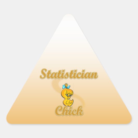 Statistiker Chick Dreieckiger Aufkleber (Vorderseite)