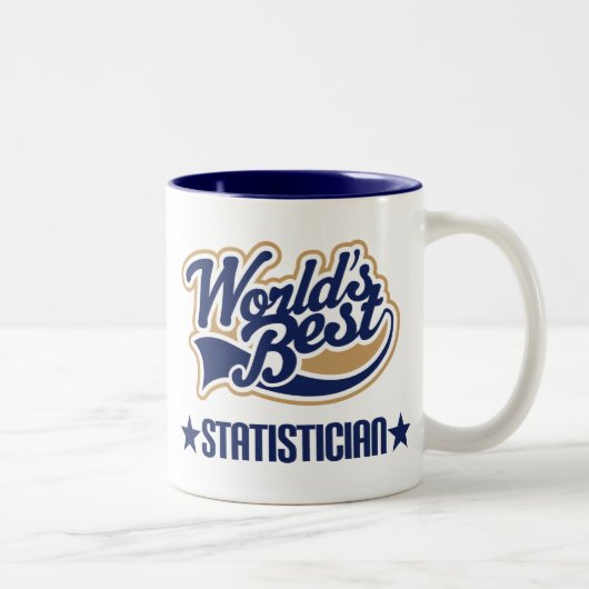 Statistiker-Geschenk (Welten am besten) Zweifarbige Tasse (Rechts)