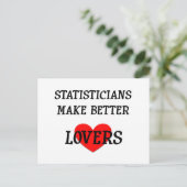 Statistiker lieben es postkarte (Stehend Vorderseite)