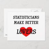 Statistiker lieben es postkarte (Vorne/Hinten)