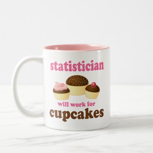 Statistiker-(lustiges) Geschenk Zweifarbige Tasse (Links)