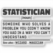 Statistiker Noun Definition Spreadsheet Funny Aufkleber (Vorderseite)