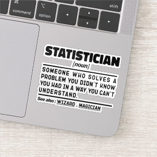 Statistiker Noun Definition Spreadsheet Funny Aufkleber