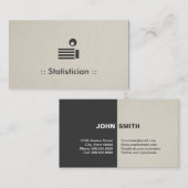 Statistiker Simple Elegant Beruflich Visitenkarte (Vorne/Hinten)