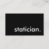 Statistiker. Visitenkarte (Vorderseite)
