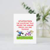 Statistikwitz Postkarte (Stehend Vorderseite)