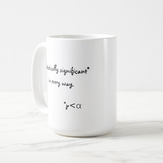 Statistisch bedeutend auf jede Art Kaffeetasse (Vorderseite Links)