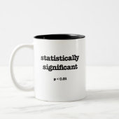statistisch bedeutende lustige Mathe-Tasse Zweifarbige Tasse (Links)