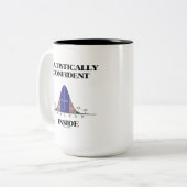 Statistisch sicherer Inside (Spaß der Bell-Kurve) Zweifarbige Tasse (Vorderseite Links)