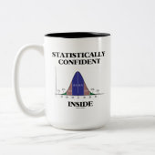 Statistisch sicherer Inside (Spaß der Bell-Kurve) Zweifarbige Tasse (Links)