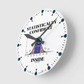 Statistisch sicherer Spaß in der Bell-Kurve Runde Wanduhr (Winkel)