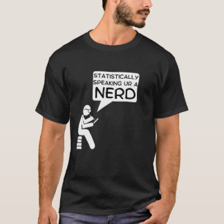 Statistisch sprechendes Design von Nerd-Cartoon T-Shirt