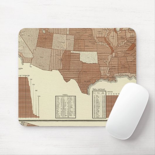 Statistische Karte für Todesfälle Mousepad (Mit Mouse)