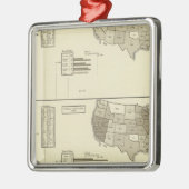 Statistische Karte von Deaf, Paupers, Gefangenen Ornament Aus Metall (Links)