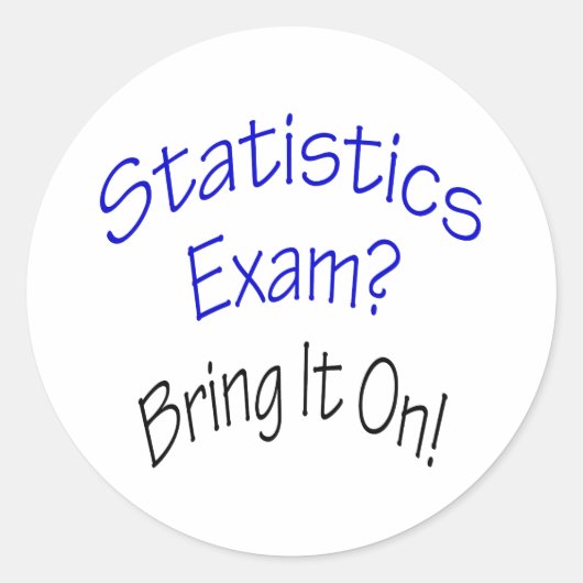 Statistische Prüfung Runder Aufkleber (Vorderseite)