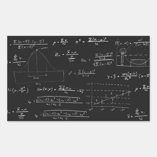 Statistische Tafel Rechteckiger Aufkleber (Vorderseite)