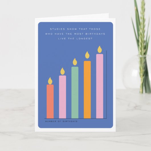 Statistische Übersicht Funny Birthday Grußkarte Karte (Vorderseite)