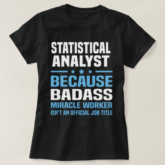 Statistischer Analyst T-Shirt (Design vorne)