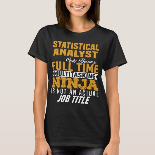 Statistischer Analyst T-Shirt (Vorderseite)