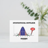 Statistischer Ausreißer im Inneren (Spaß der Bell- Postkarte (Stehend Vorderseite)