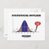 Statistischer Ausreißer im Inneren (Spaß der Bell- Postkarte (Vorne/Hinten)