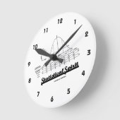 Statistischer Geist (Normalverteilungskurve) Runde Wanduhr (Winkel)