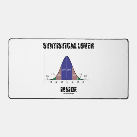 Statistischer Lover Inside Bell Curve Geek Spaß Schreibtischunterlage (Vorderseite)