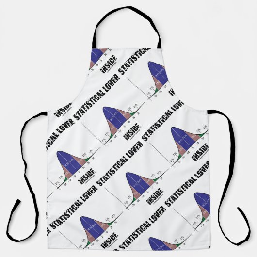 Statistischer Lover Inside Bell Curve Geek Spaß Schürze (Vorderseite)