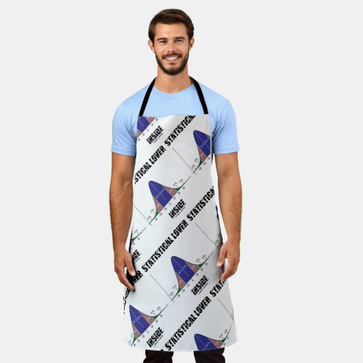 Statistischer Lover Inside Bell Curve Geek Spaß Schürze (Getragen)